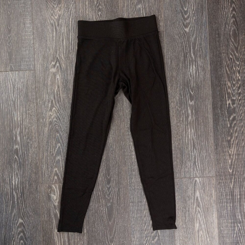 Plain Black Basic Leggings Small